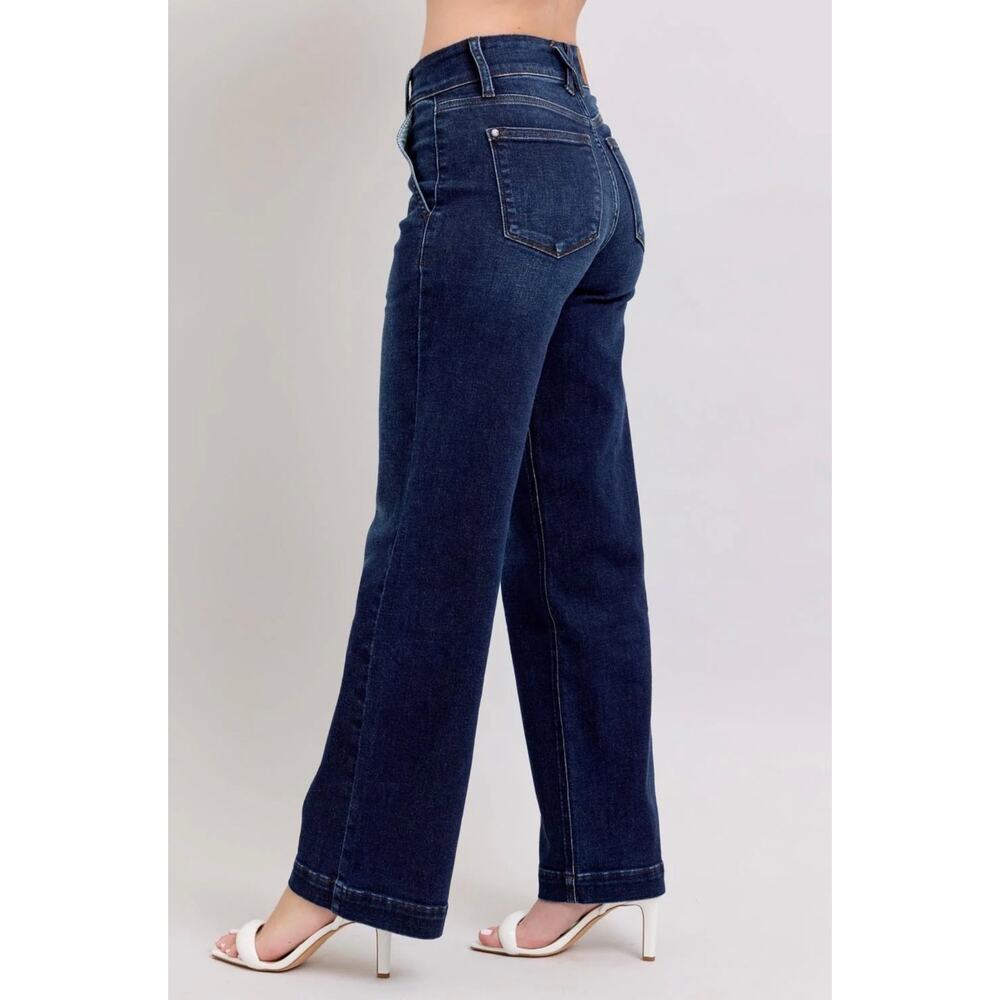 Judy Blue Women’s SZ 18W High Waisted Wide Leg Trouser Jeans BRAND NEW NWT - Picture 2 of 16